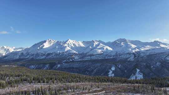 阿拉斯加雪山风景