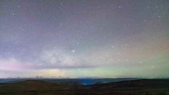 星空银河延时摄影素材