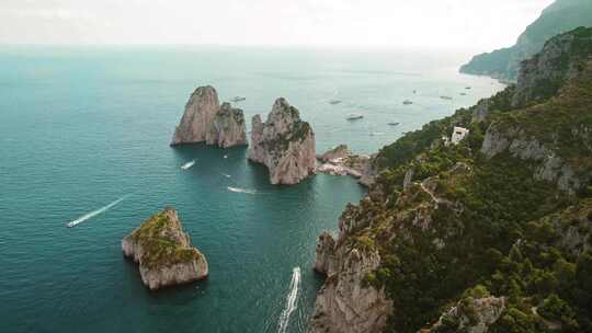 卡普里岛，岛屿，悬崖，海