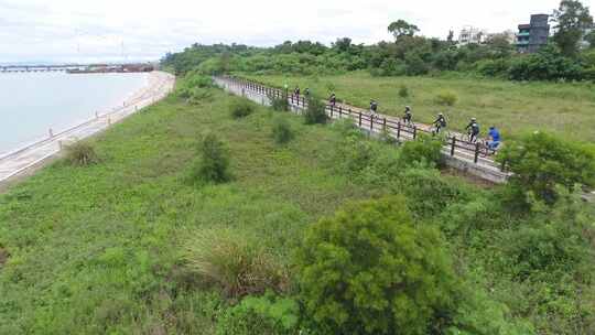 福建省厦门湾泉州市金门县金门岛风景航拍