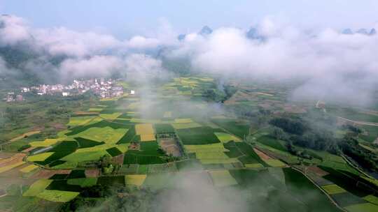 桂林山水阳朔风光中国航拍