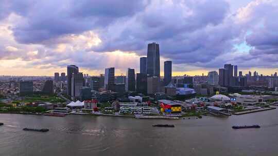 上海徐汇滨江西岸艺术中心CBD航拍