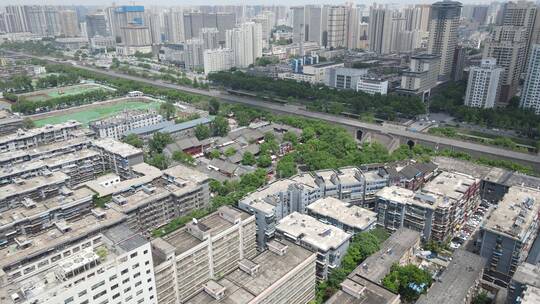 西安城墙永兴坊老城区建筑古都视频素材模板下载