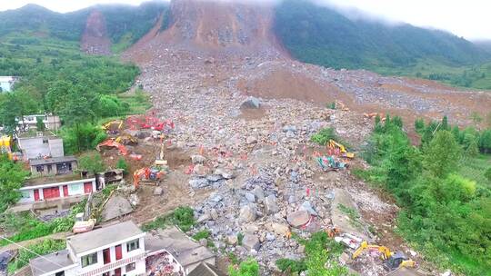 山体滑坡抗灾救援视频素材模板下载