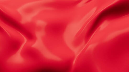 流动的红色布料3D渲染