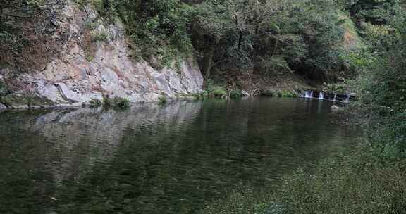 宁静山涧溪流 原生态景观 浙东小九寨