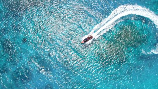 西沙群岛南海游轮航拍视频素材模板下载