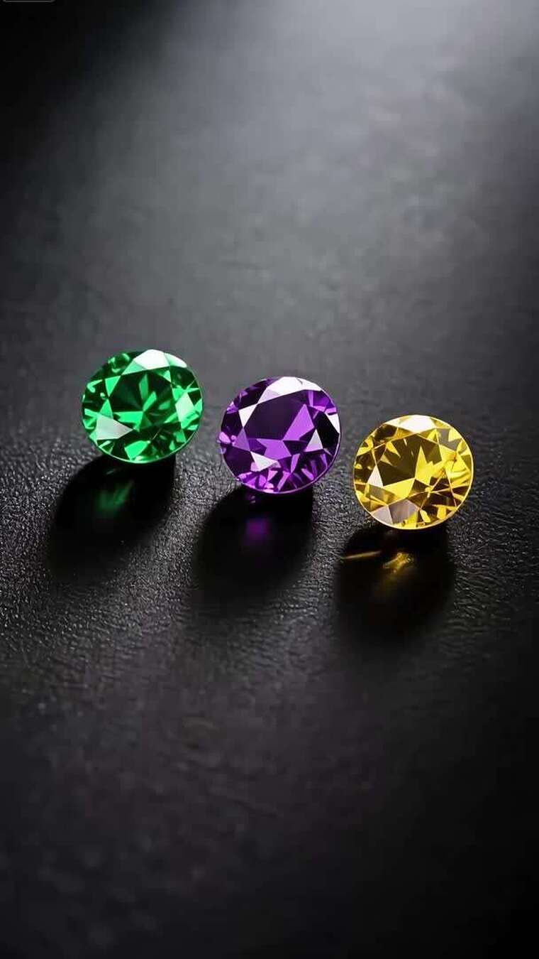 多彩宝石微距特写