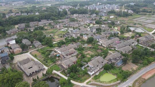 航拍江西吉安燕坊古村4A景区