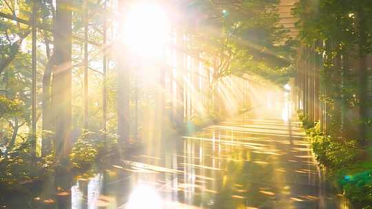 唯美室内光线 金色光线 日落 日出 光影