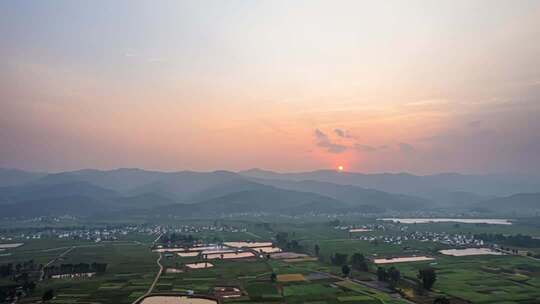 8K大理农业三农自然风光日落航拍延时
