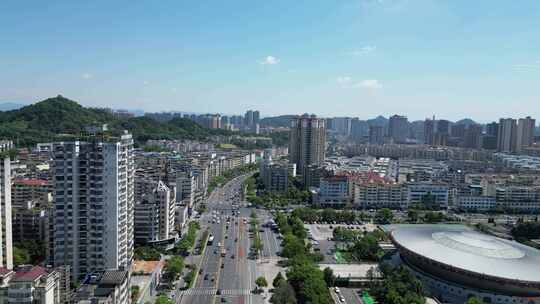 航拍江西宜春建设宜春大景