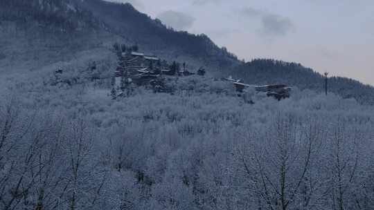 五台山航拍雪景