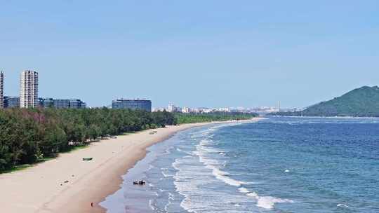 航拍海南陵水清水湾海景风光