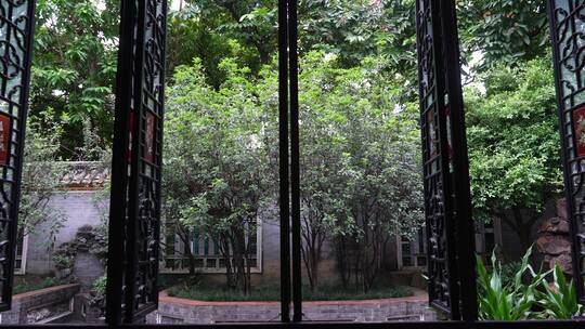 传统古建筑岭南园林清晖园木门窗