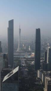 航拍珠江新城超高层写字楼