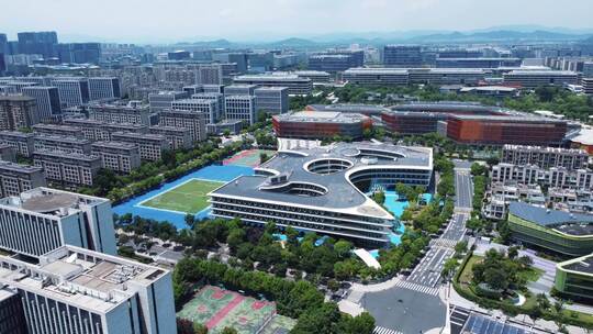 浙江杭州未来科技城阿里巴巴园区视频素材模板下载