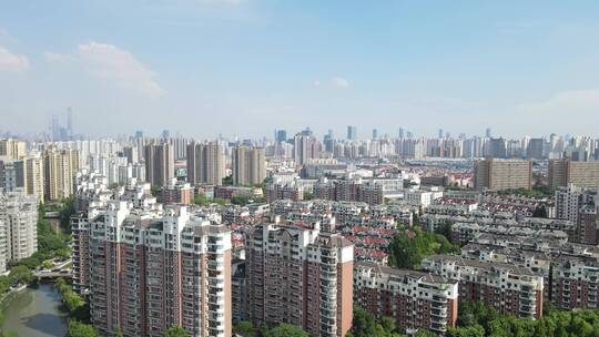 上海静安区全景大宁公园4K航拍原素材视频素材模板下载