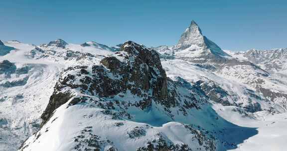 山脉，马特洪峰，阿尔卑斯山，雪