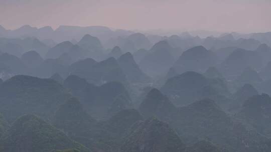 贵州兴义东峰林喀斯特地貌航拍自然景观