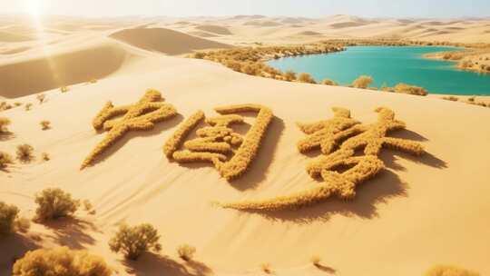 沙漠中国梦景观俯瞰