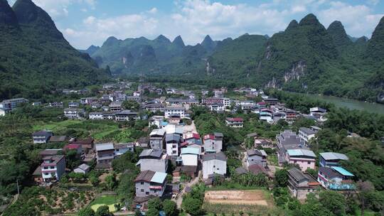 桂林杨堤漓江风景区航拍