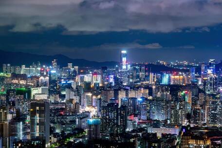 6k深圳日转夜夜景延时科技城市大气宣传