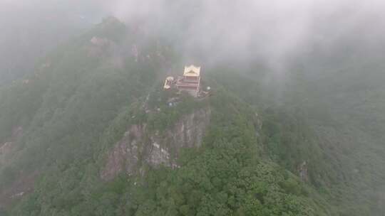 航拍南五台景区云海景观