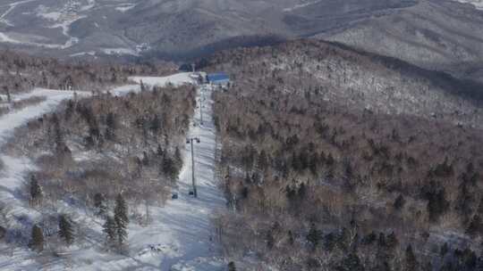 航拍黑龙江亚布力滑雪场冬季风光