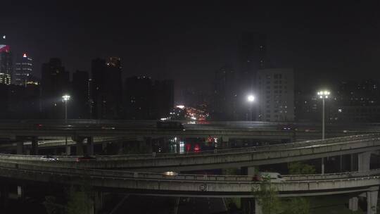 夜晚城市立交桥夜景