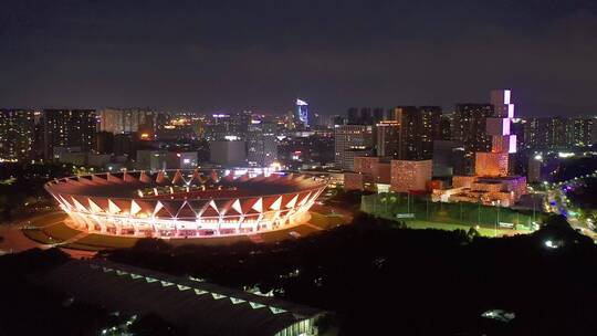 佛山世纪莲夜景航拍