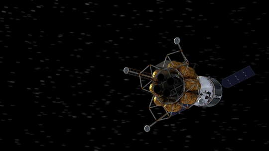 探索车从地球飞向月球【4K】视频素材模板下载