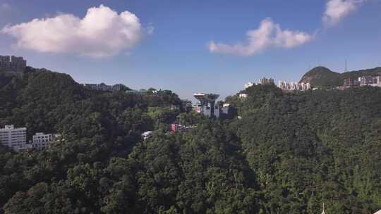 香港太平山顶建筑航拍视频素材模板下载