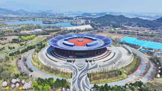 北京雁栖湖国际会展中心航拍空镜