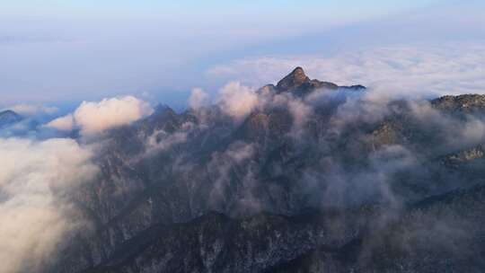 南太行伏牛山雪景雾凇云海自然风光