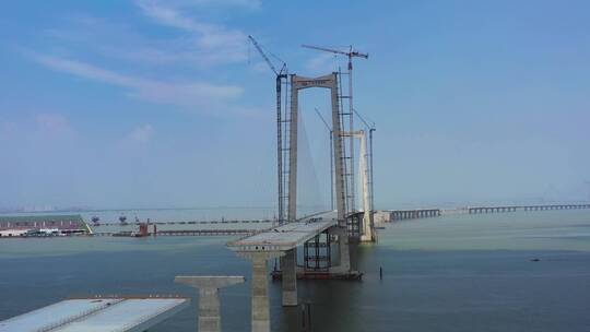 素材3建设中的深中通道跨海大桥