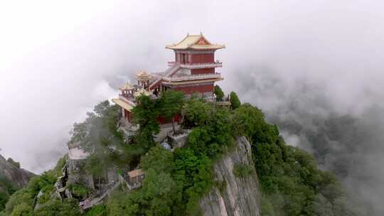 航拍南五台景区云海景观