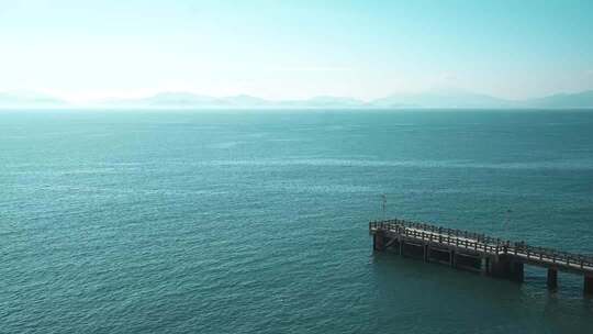 深圳大鹏湾海上栈桥全景