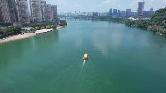 柳州水上公交柳江航拍