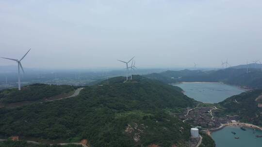 航拍福建平潭岛海岸线