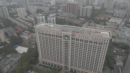 log武汉中部战区总医院航拍视频素材模板下载
