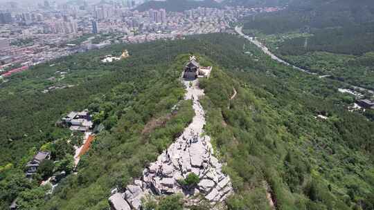 航拍山东济南千佛山4A景区