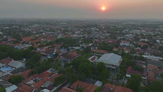 原创 印尼爪哇岛庞越城市建筑航拍风景视频素材模板下载
