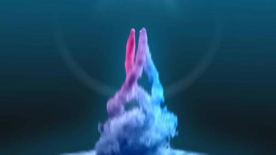 彩色明亮粒子烟雾logo演绎AE模板