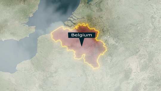 比利时地图-云效应