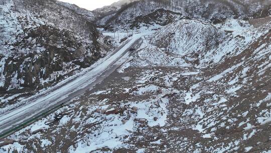 航拍雪景 唯美冬日空镜 立冬 冬至节气