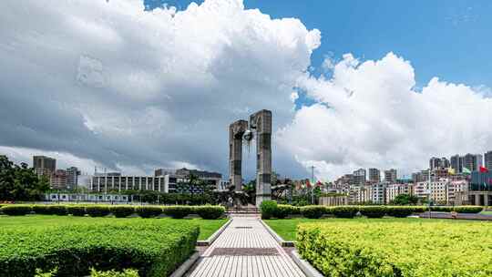 深圳龙华区龙华文化广场延时