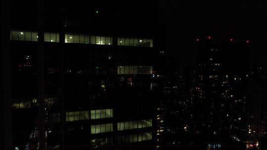 高楼大厦限电夜景下降