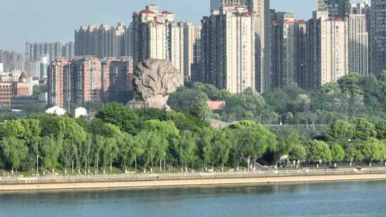 长沙湘江风光橘子洲头游船