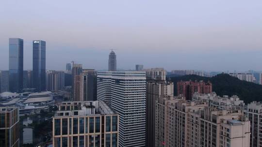 贵阳城市市中心高楼建筑全景航拍视频素材模板下载